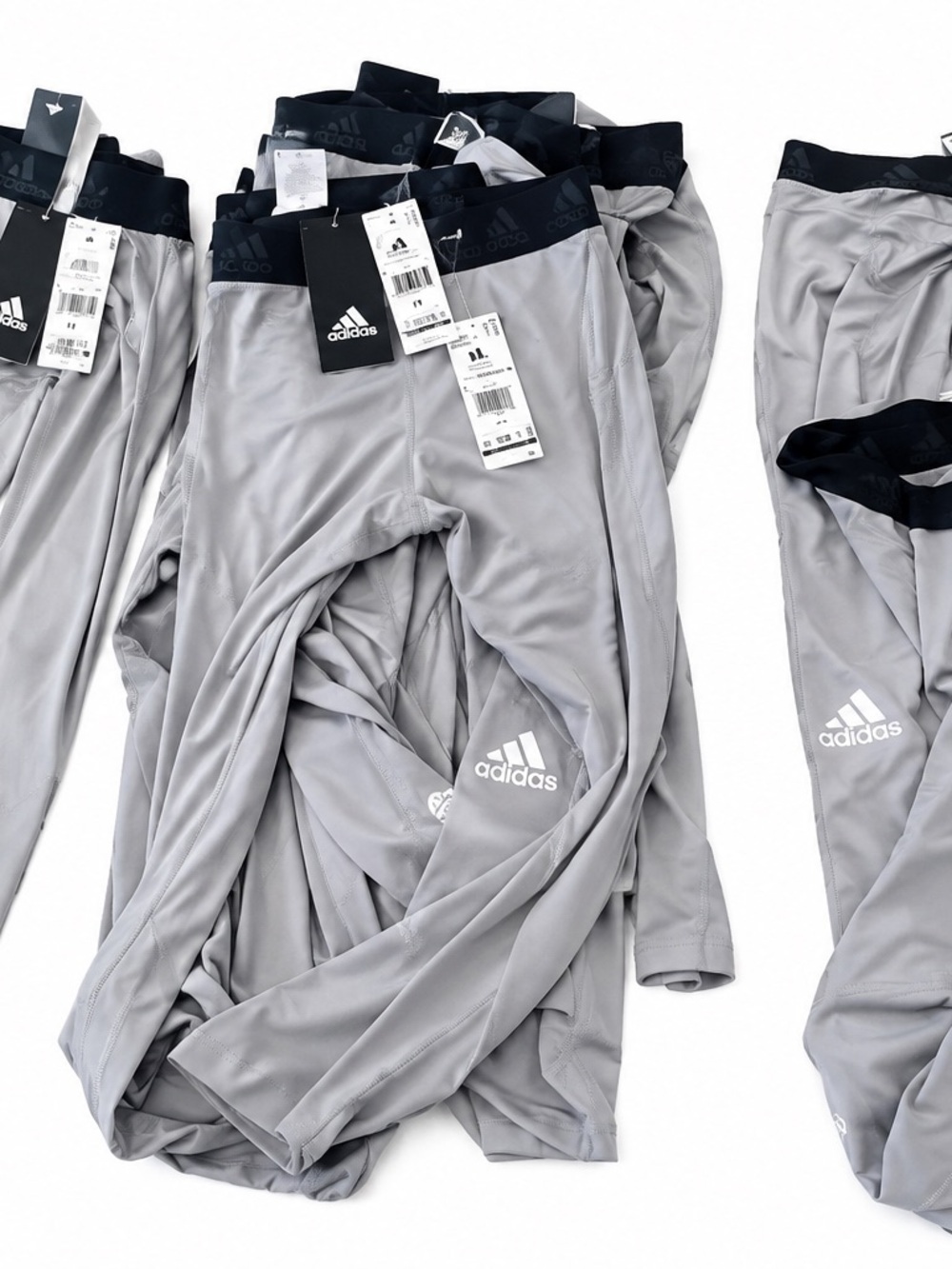 adidas Kids Grey Performance Leggings with Black Waistband